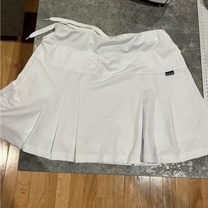 White athletic skort